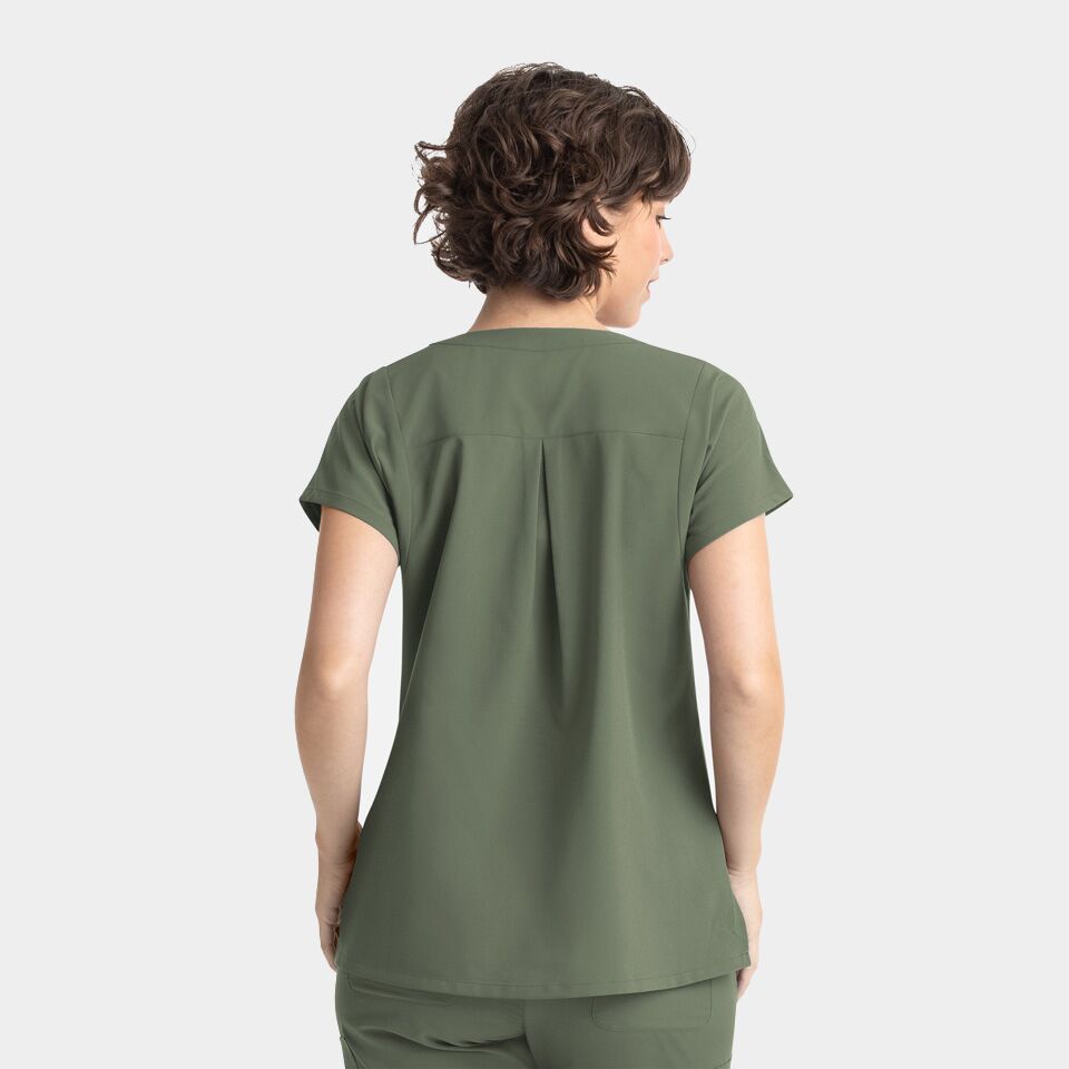 Momentum-by-Maevn_5003-WomensTuckableDolmanTop-Olive-OLV-02-Maevn-Scrubs.jpg