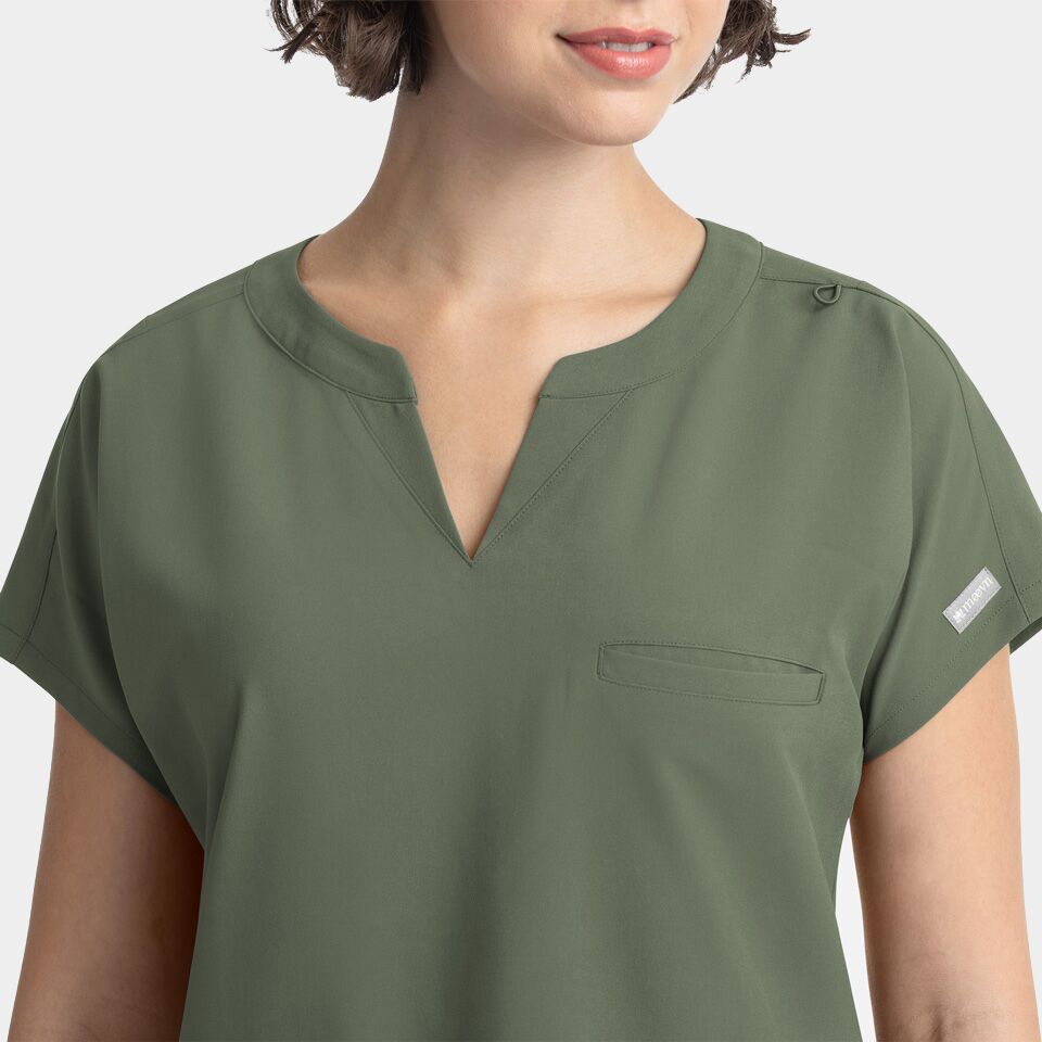 Momentum-by-Maevn_5003-WomensTuckableDolmanTop-Olive-OLV-03-Maevn-Scrubs.jpg