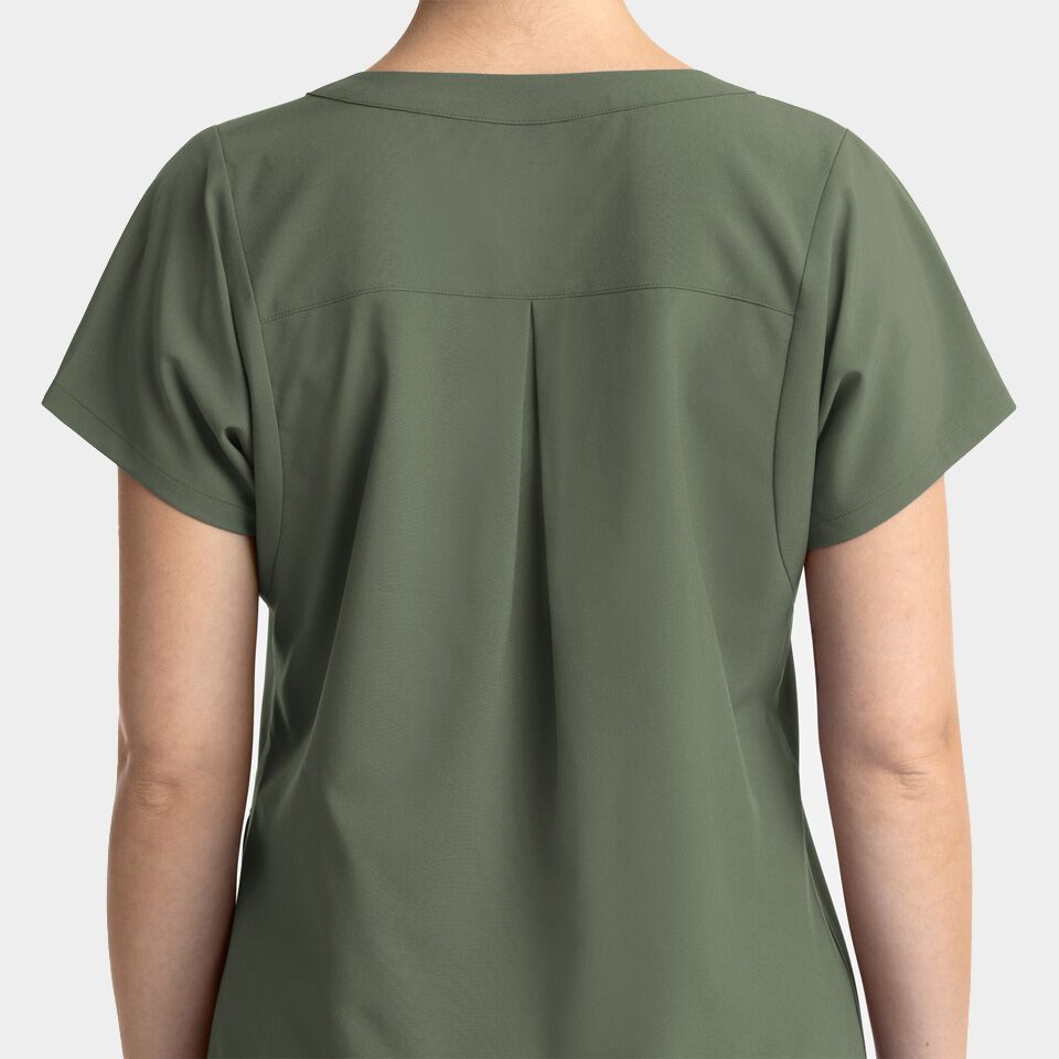 Momentum-by-Maevn_5003-WomensTuckableDolmanTop-Olive-OLV-04-Maevn-Scrubs.jpg