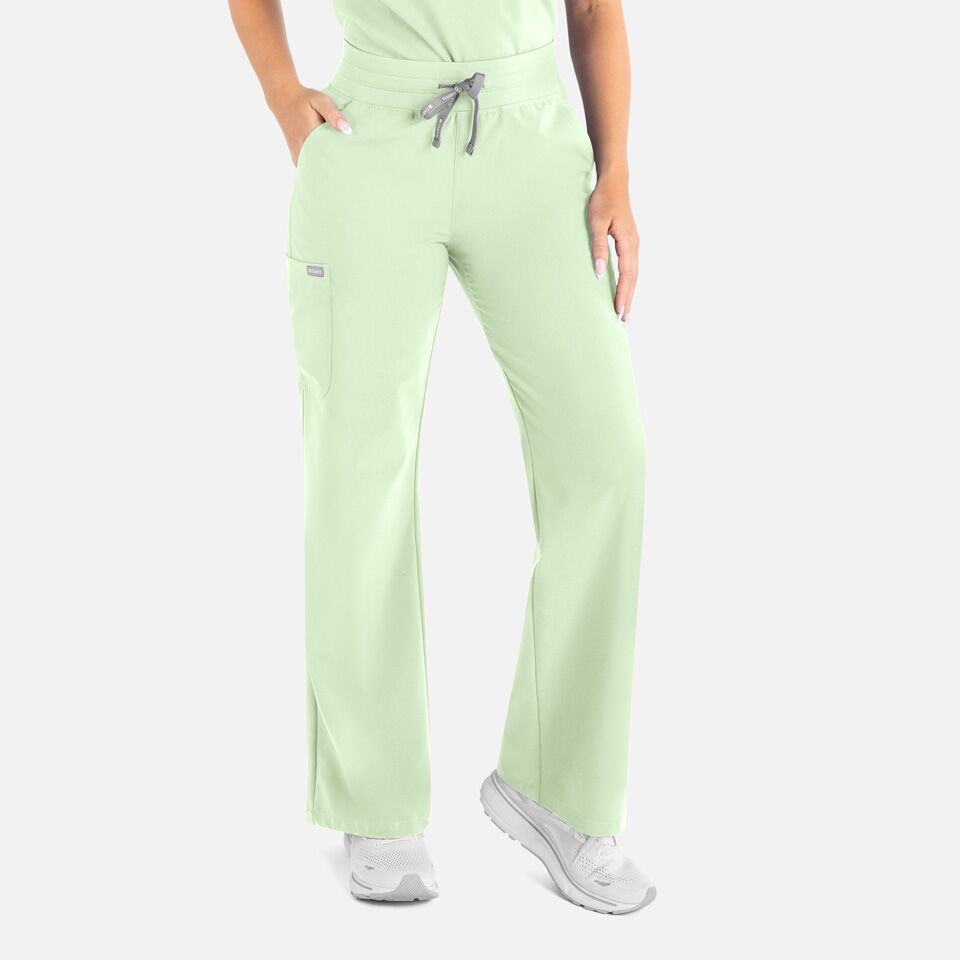 Momentum-by-Maevn_5094-WomensHighWaistFullElasticWideLegPant-Honeydew-HDW-01-Maevn-Scrubs