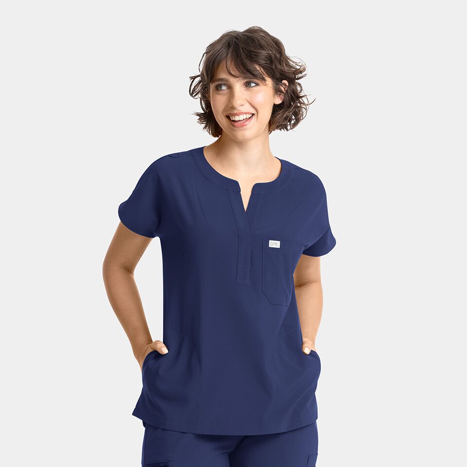 Epic-by-IRG_4804-WomensDolman3PocketTop-NavyBlue-NVY-01-IRG-Scrubs.jpeg