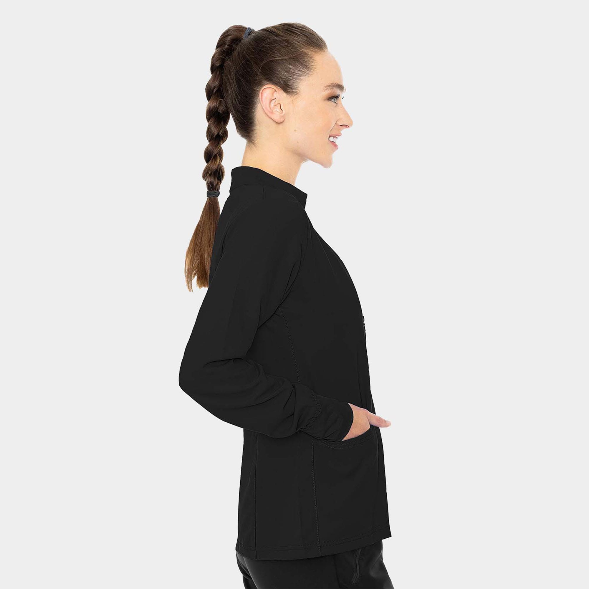 Warm-Up With Shoulder Yokes MC2660_BLK_Side