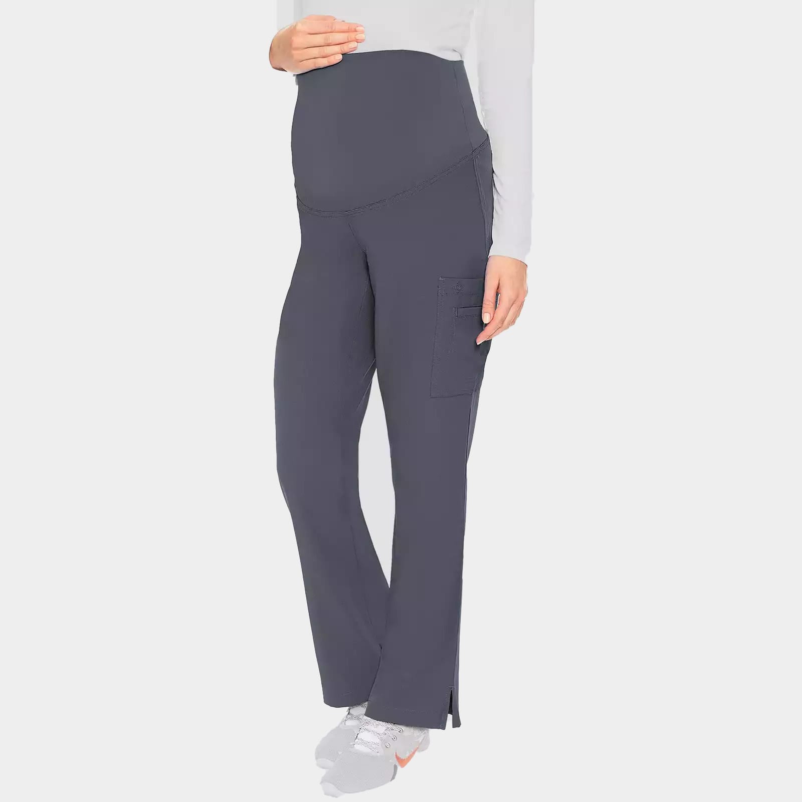 Maternity Pant Touch By Med Couture MC028 Pewter 01
