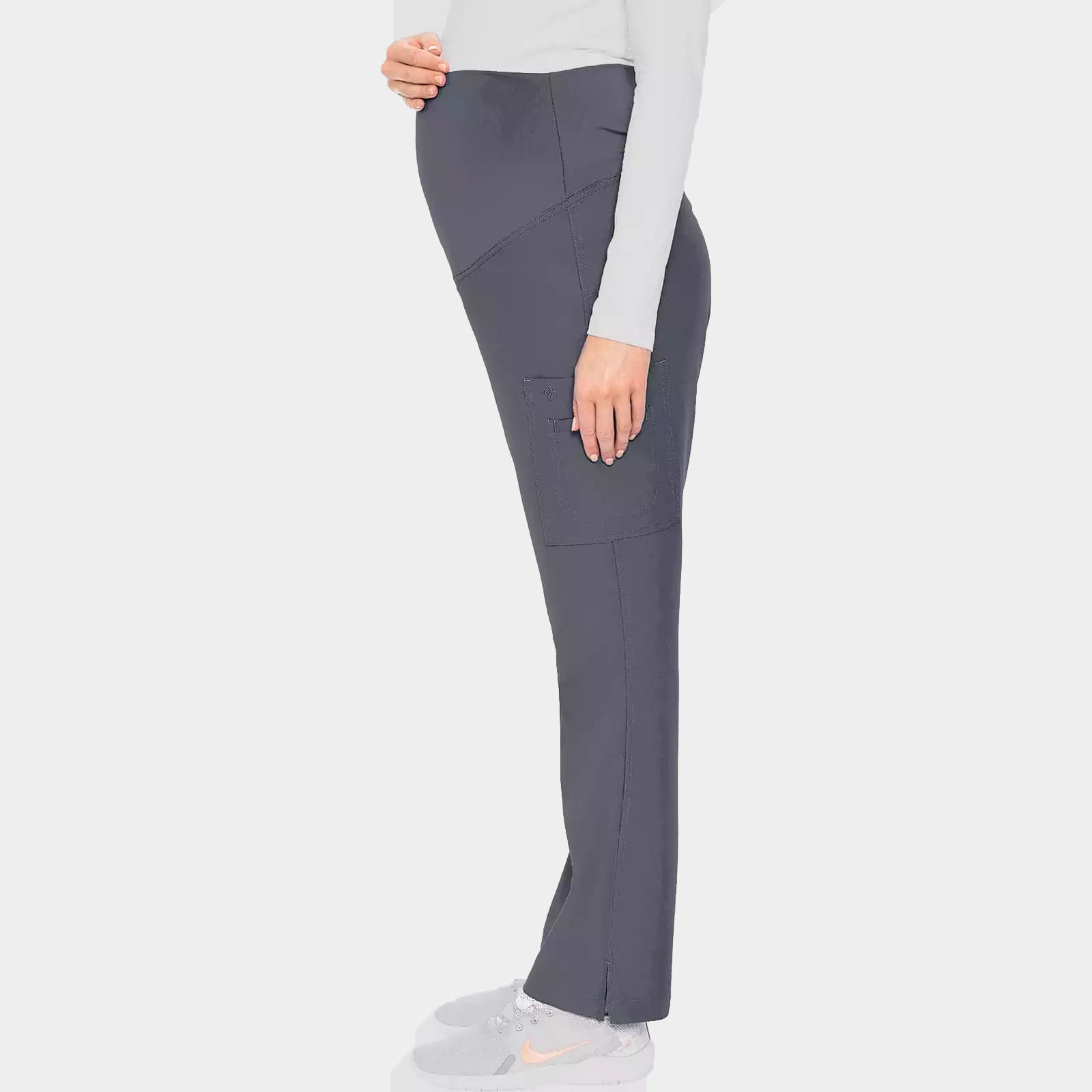 Maternity Pant Touch By Med Couture MC028 Pewter 03