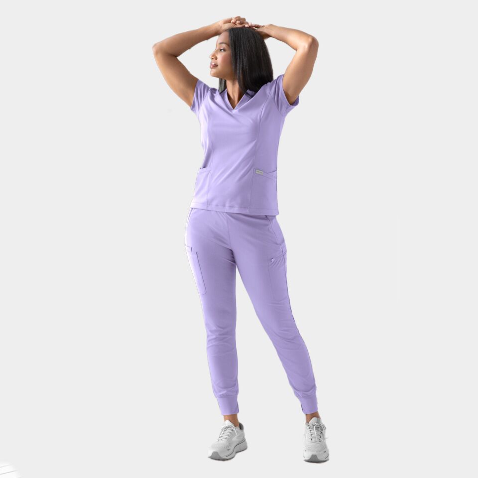 Embrace-by-Maevn_2501-Zoe-BandedV-NeckTop-MistyLilac-MYL-05-Maevn-Scrubs