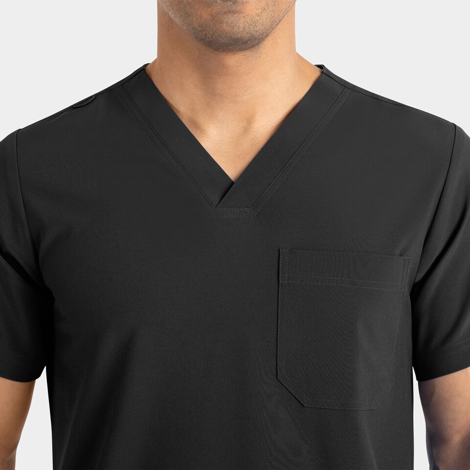 Epic-by-IRG_4852-Mens1PocketTop-Black-BLK-03-IRG-Scrubs