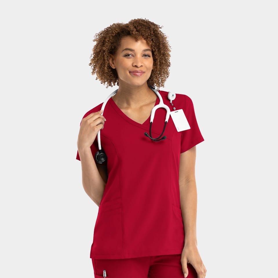 Momentum-by-Maevn_5002-WomensMockWrapTop-Red-RED-01-Maevn-Scrubs.jpg