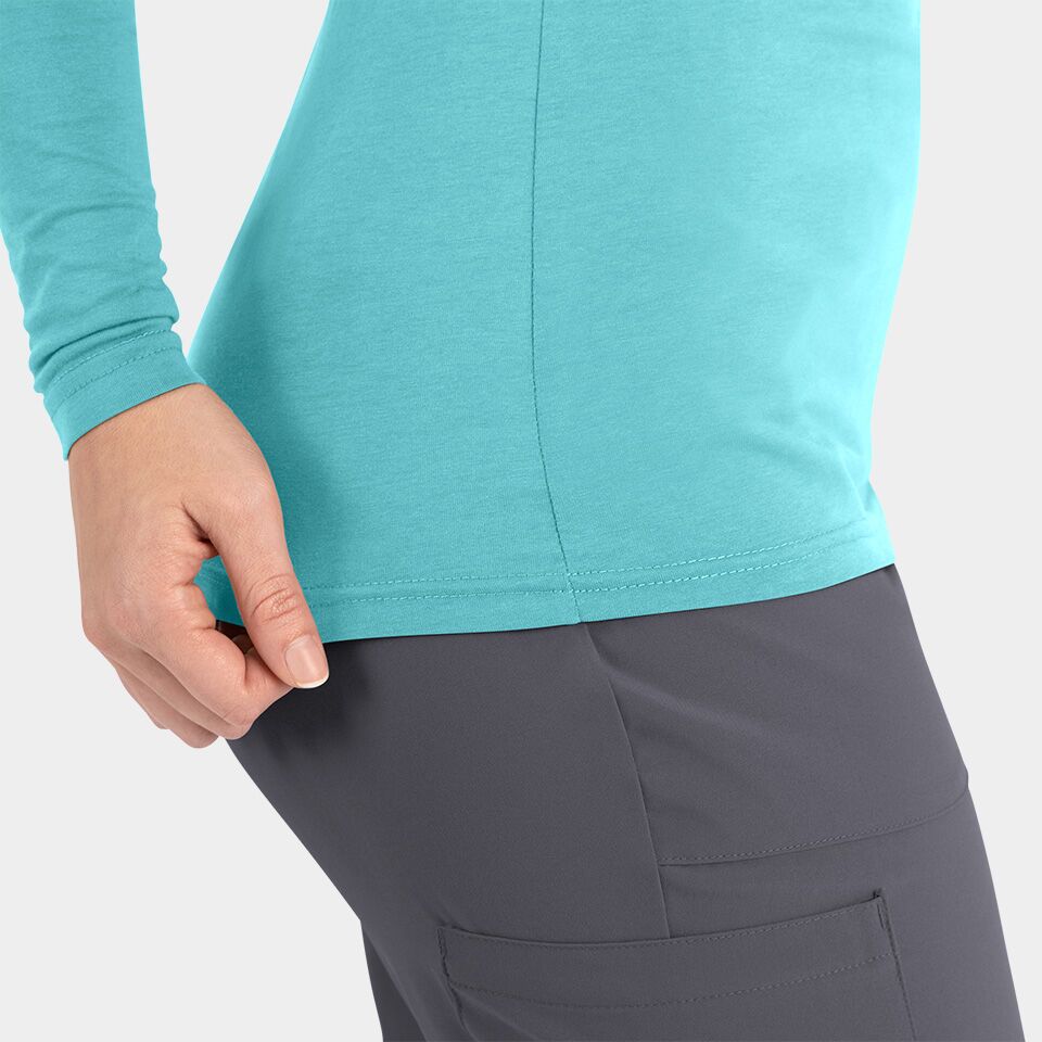 Bestee-by-Maevn_6909-WomensLongSleeveUnderscrubTee-Aquamarine-AQU-06-Maevn-Scrubs