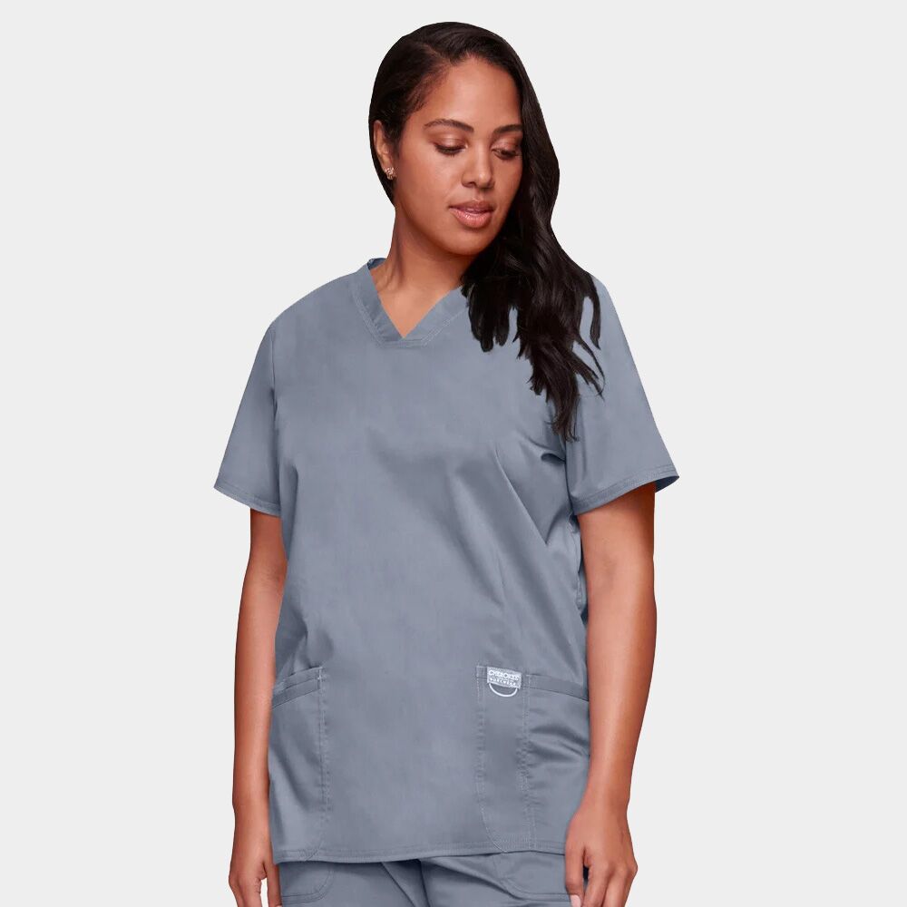 V-Neck Top Revolution By Cherokee WW620 Grey 03