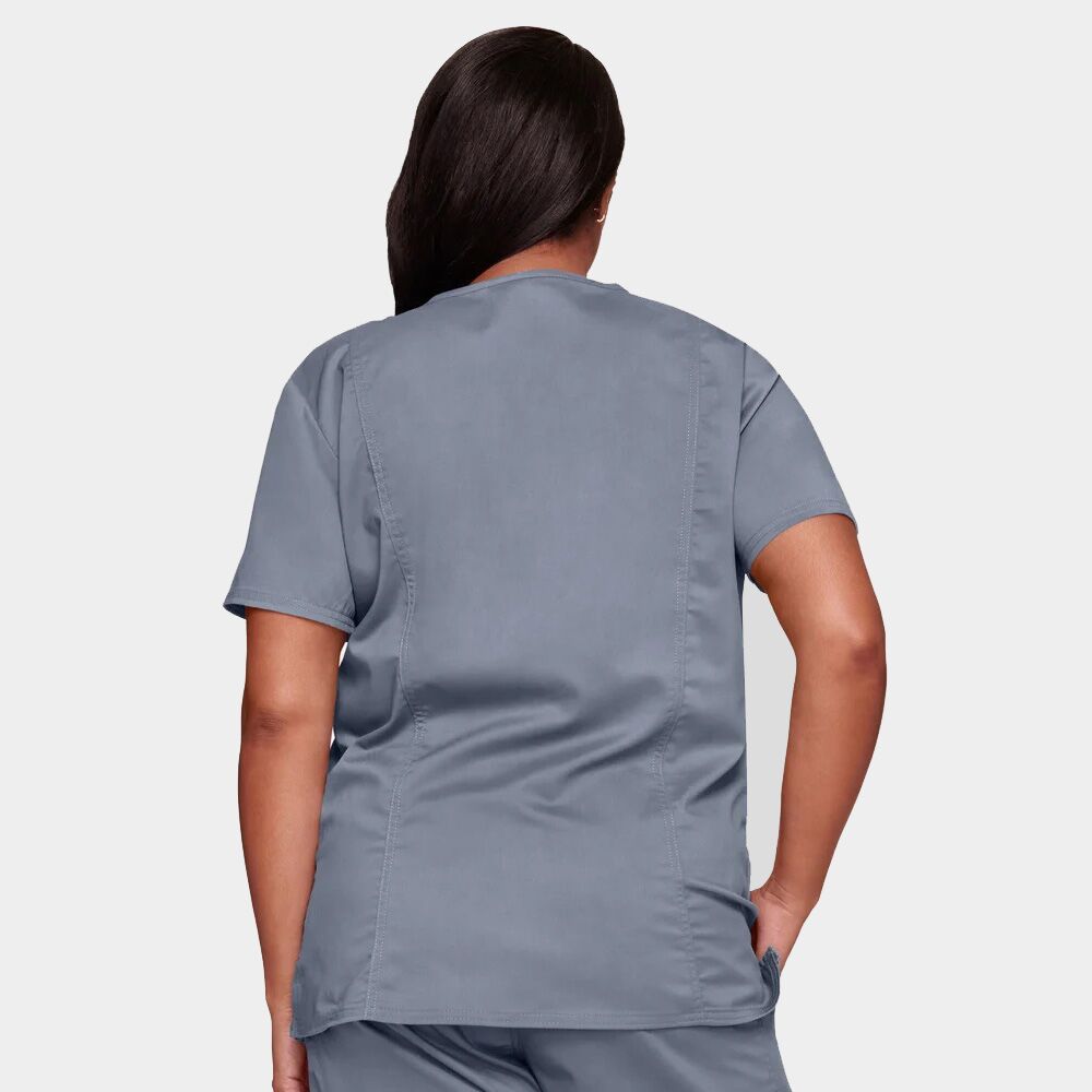V-Neck Top Revolution By Cherokee WW620 Grey 06